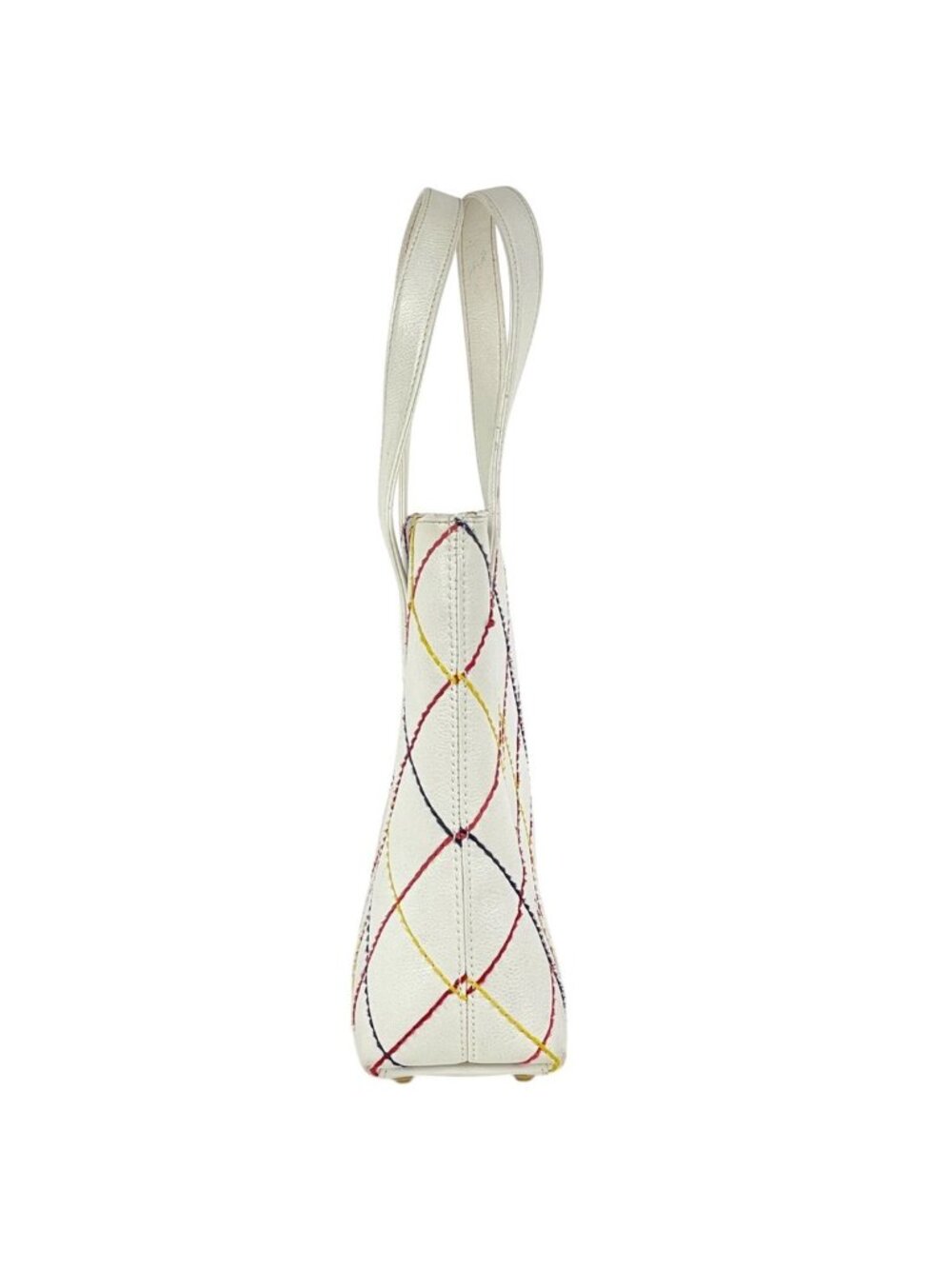 Chanel Wild Stitch Tote CC Logo Leather White - Picture 2 of 15